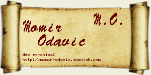 Momir Odavić vizit kartica